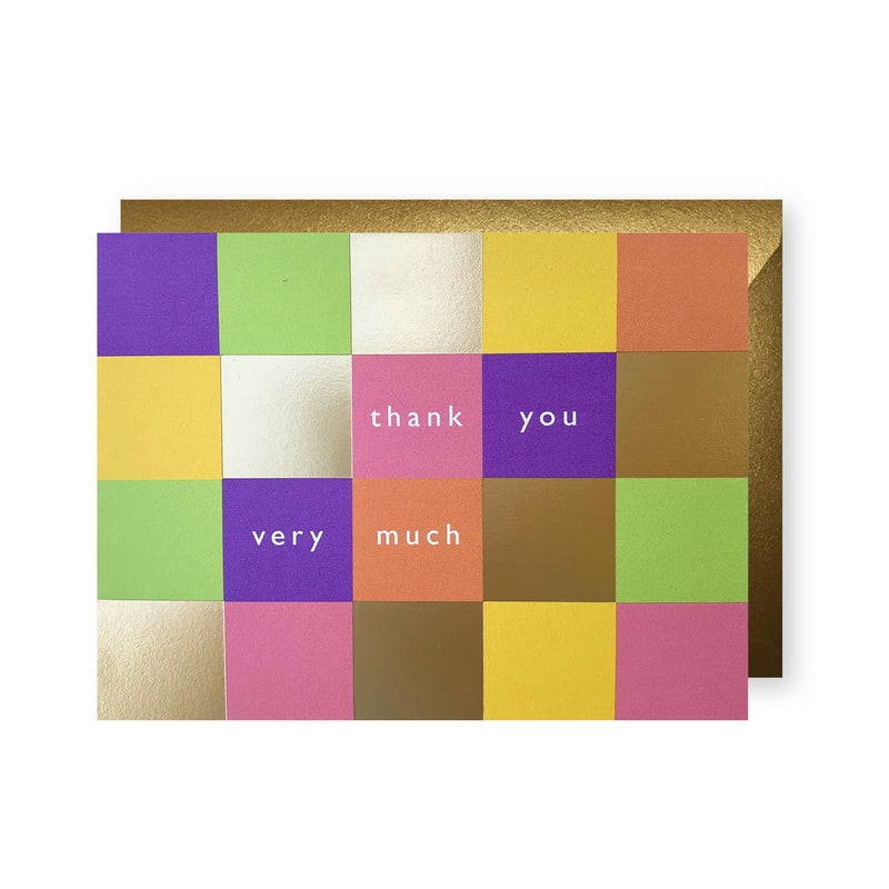 Colorful Square Thank You Card
