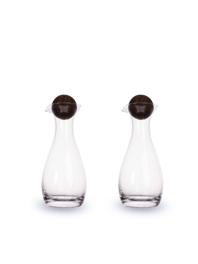 Nature Oil/Vinegar Bottles with Cork Stoppers, Set of 2  Sagaform Inc  Paper Skyscraper Gift Shop Charlotte