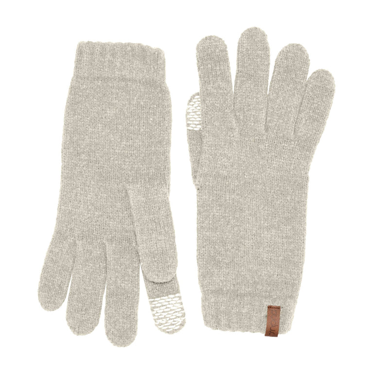 FAUX CHASMERE TECH GLOVES: DRIFTWOOD