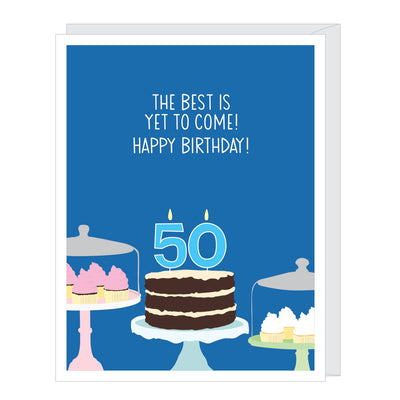 Number 50 Fiftieth Birthday Card Cards Apartment 2 Cards  Paper Skyscraper Gift Shop Charlotte