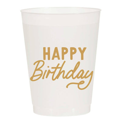 Happy Birthday Reusable Cups - Set of 10 Cups  Sip Hip Hooray  Paper Skyscraper Gift Shop Charlotte