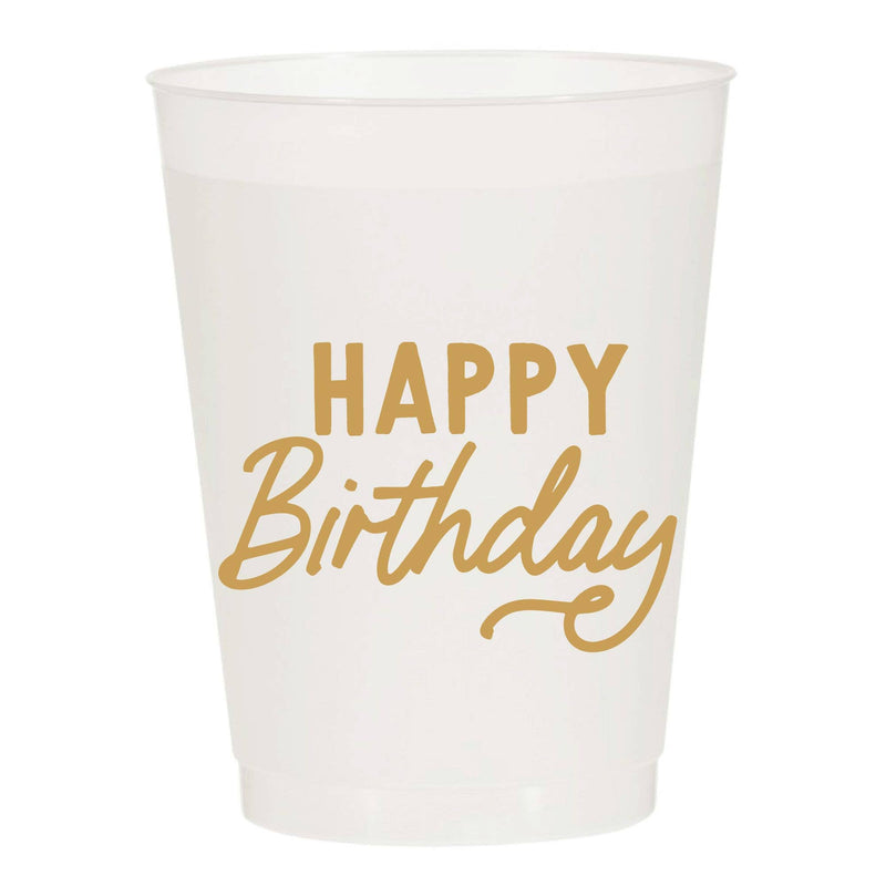Happy Birthday Reusable Cups - Set of 10 Cups