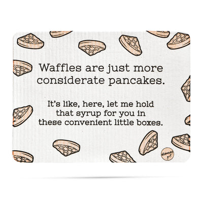 Waffles Are Just More Considerate Swedish Dishcloth Dishcloths Ellembee Home  Paper Skyscraper Gift Shop Charlotte