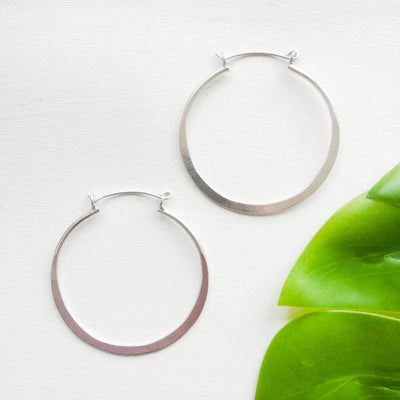 Organic Hoops - Silver Jewelry World Finds  Paper Skyscraper Gift Shop Charlotte