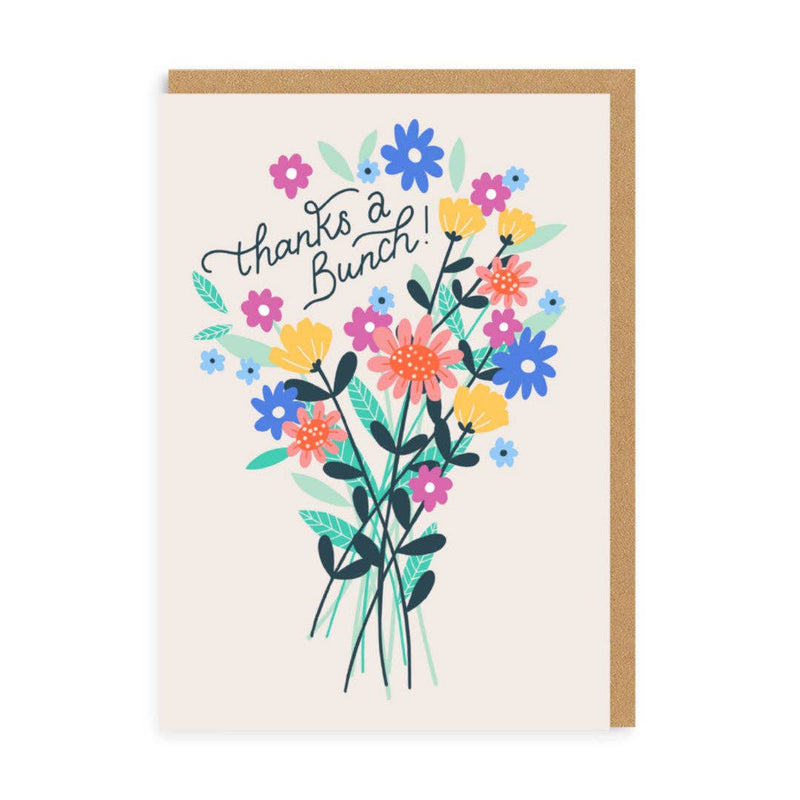 Thanks A Bunch Flowers | Thank You Card