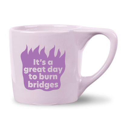 Burn Bridges Coffee Mug  Pretty Alright Goods  Paper Skyscraper Gift Shop Charlotte