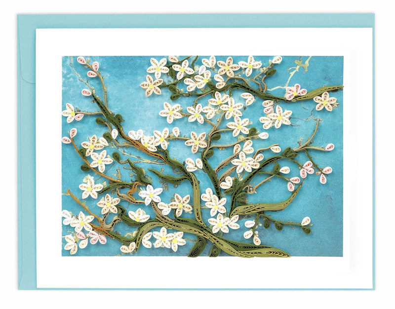 Artist Series - Quilled Almond Blossoms, Van Gogh Card