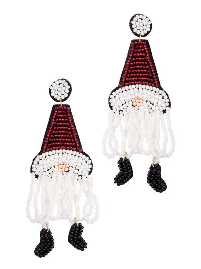 Santa Hat Gnome Earrings  Laura Janelle  Paper Skyscraper Gift Shop Charlotte