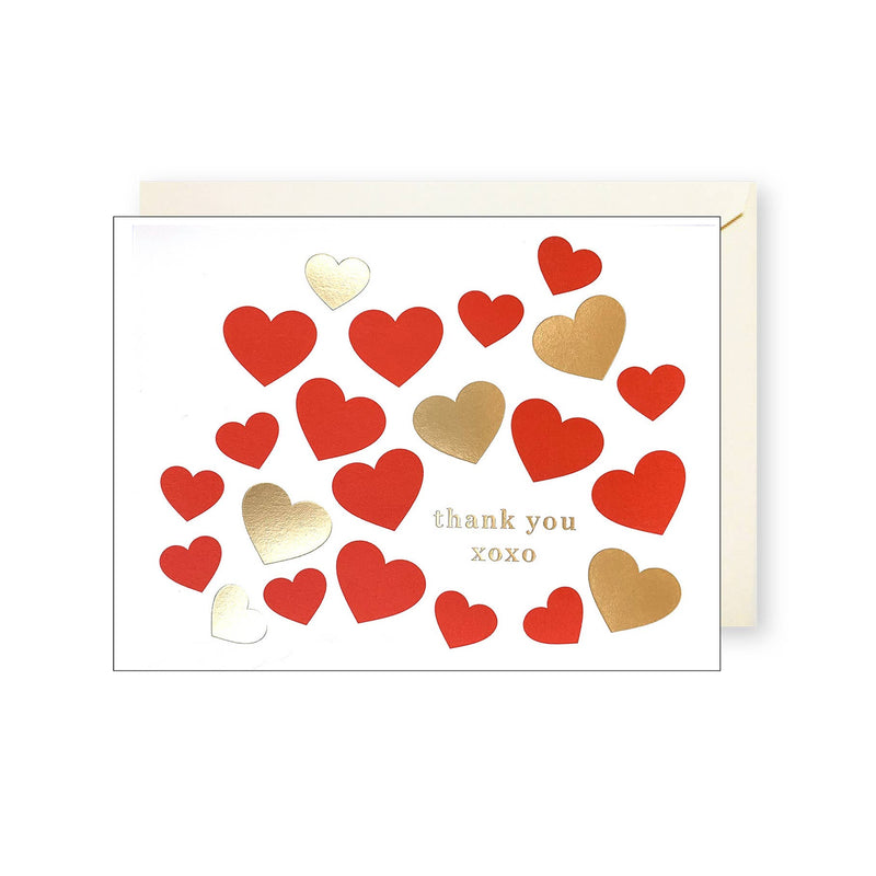 Hearts Thank You Card