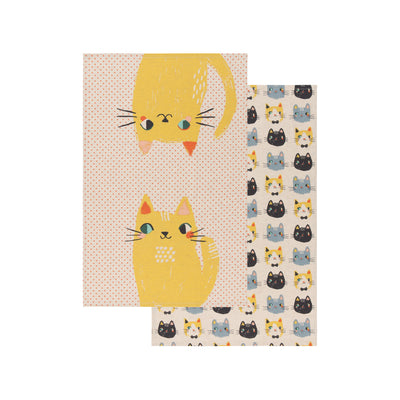 Meow Meow Dishtowels S/2 Dish Towels Danica Studio (Now Designs)  Paper Skyscraper Gift Shop Charlotte