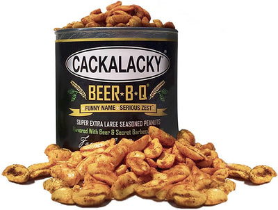 Cackalacky Beer-B-Q Nuts 12oz  Blue Mountain  Paper Skyscraper Gift Shop Charlotte