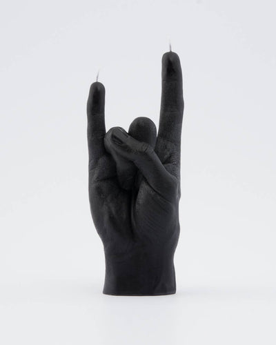 CandleHand Gesture Candle You Rock | Black Candles 54 Celsius  Paper Skyscraper Gift Shop Charlotte