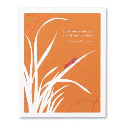 "I like you as you are, exactly and precisely" | encouragement card Cards Positively Green  Paper Skyscraper Gift Shop Charlotte