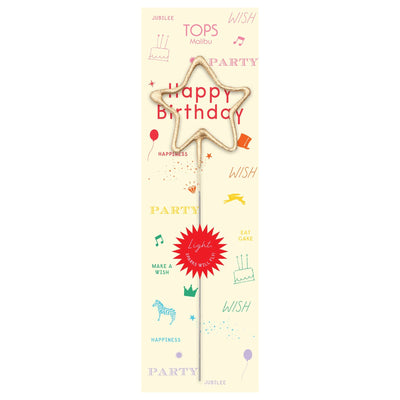 Big Golden Sparkler Happy Birthday Rainbow  TOPS Malibu  Paper Skyscraper Gift Shop Charlotte