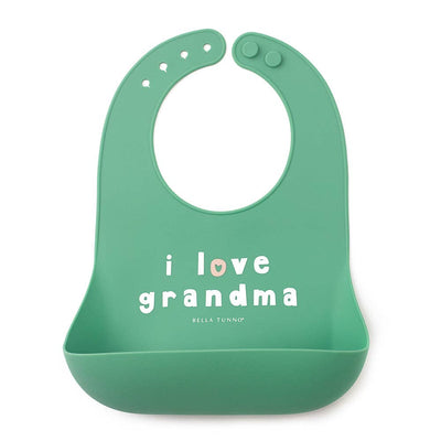 Love Grandma Wonder Bib: Green  Bella Tunno  Paper Skyscraper Gift Shop Charlotte