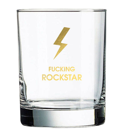 Fucking Rockstar Rocks Glass  Chez Gagné  Paper Skyscraper Gift Shop Charlotte
