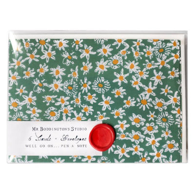Green Daisy Fields  | Boxed Notecard Set (6) Boxed Cards Mr. Boddington's Studio  Paper Skyscraper Gift Shop Charlotte