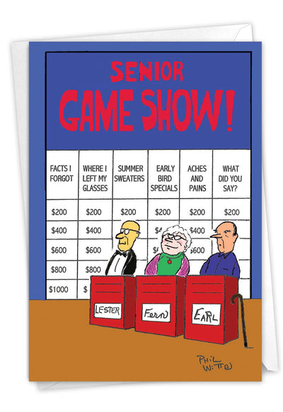 Senior Jeopardy | Just Because Card Cards NobleWorks  Paper Skyscraper Gift Shop Charlotte