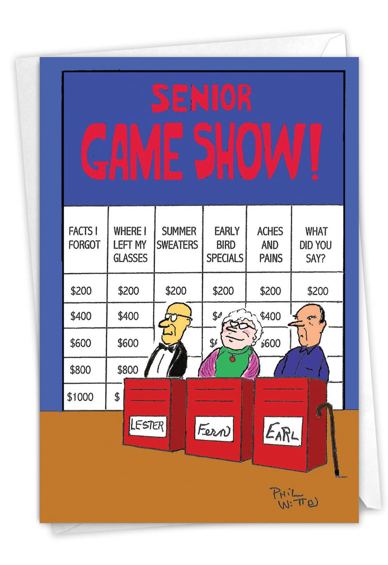 Senior Jeopardy | Just Because Card