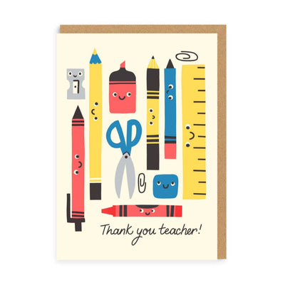 Thank You Teacher Stationery Greeting Card Cards Ohh Deer  Paper Skyscraper Gift Shop Charlotte