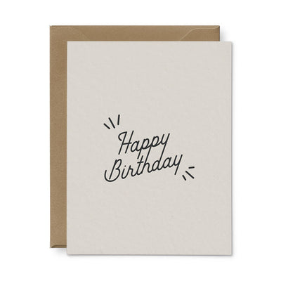 Happy Birthday Lines Greeting Card - Box of 6 Cards Ruff House Print Shop  Paper Skyscraper Gift Shop Charlotte