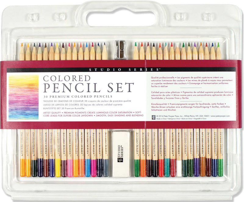 Studio Series Colored Penicil 30 Piece Set Art Supplies Peter Pauper Press, Inc.  Paper Skyscraper Gift Shop Charlotte