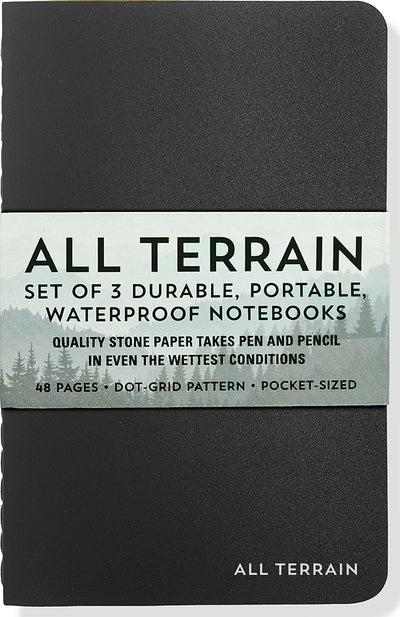 All Terrain Waterproof Journals - Set of 3 Stationery Peter Pauper Press, Inc.  Paper Skyscraper Gift Shop Charlotte