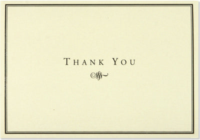 Black & Cream Thank You Notes Thank You Boxed Cards Peter Pauper Press, Inc.  Paper Skyscraper Gift Shop Charlotte
