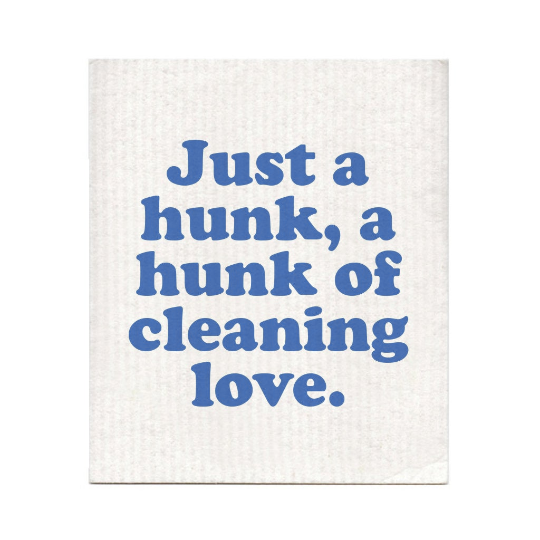 A Hunk Of Cleaning Love Dishcloth Dishcloths Boldfaced Goods  Paper Skyscraper Gift Shop Charlotte
