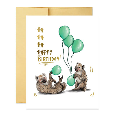 Ha Ha Ha Hyena | Birthday Card Cards Good Juju Ink  Paper Skyscraper Gift Shop Charlotte