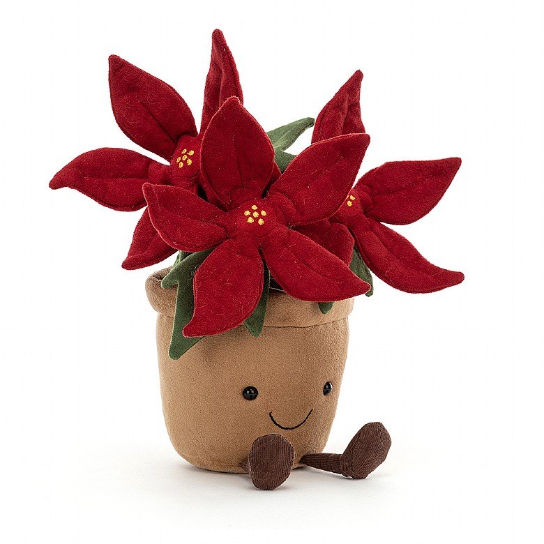 Amuseable Poinsettia Stuffed Animals Jellycat  Paper Skyscraper Gift Shop Charlotte