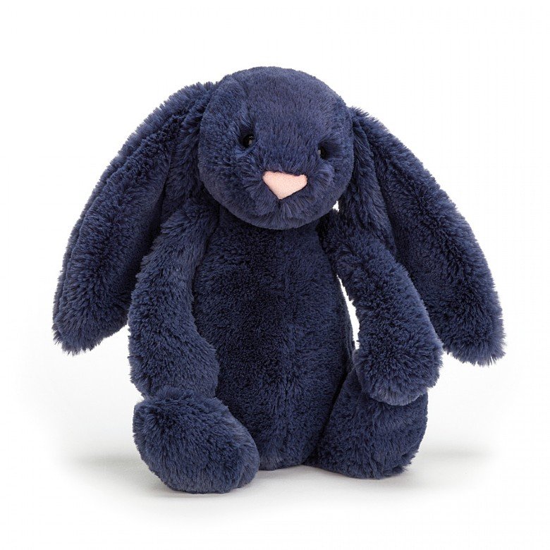 Bashful Navy Bunny Stuffed Animals Jellycat  Paper Skyscraper Gift Shop Charlotte
