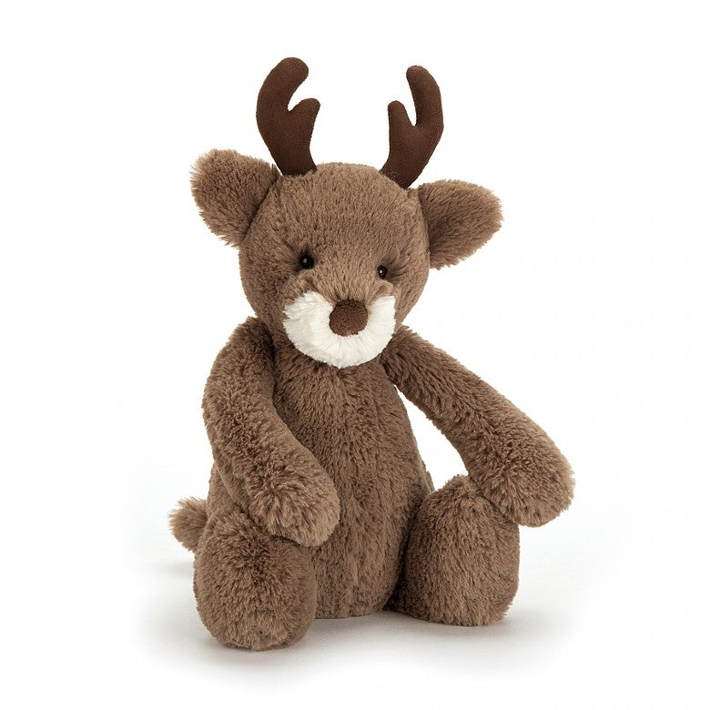 Bashful Reindeer 12",Jellycat" Stuffed Animals Jellycat  Paper Skyscraper Gift Shop Charlotte