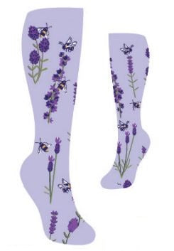 Bees & Lavender Stretch It Socks Sock It To Me  Paper Skyscraper Gift Shop Charlotte