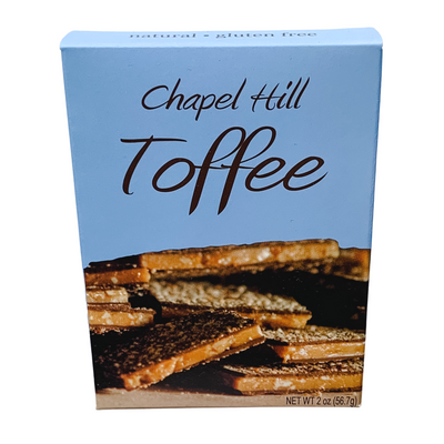 2oz Chapel Hill Toffee DC Pecan Confectionery Chapel Hill Toffee  Paper Skyscraper Gift Shop Charlotte