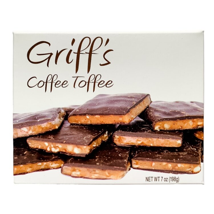 7oz Griffs Coffee Toffee Confectionery Chapel Hill Toffee  Paper Skyscraper Gift Shop Charlotte