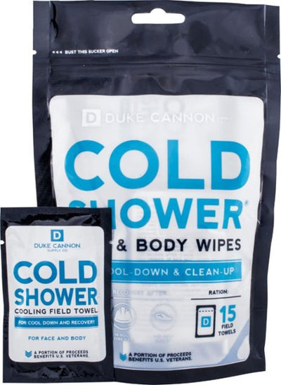 Cold Shower Cooling Field Towels | 15 Pack Grooming Duke Cannon  Paper Skyscraper Gift Shop Charlotte