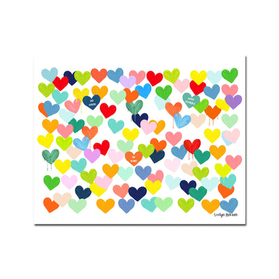 Buy your The "Confetti Hearts" Art Print at PaperSkyscraper.com