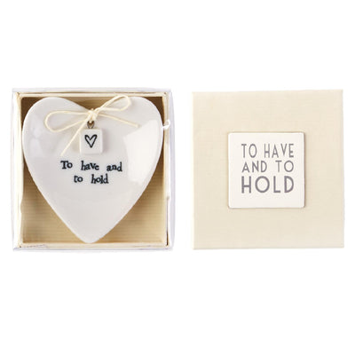 To Have and Hold Ring Dish in Gift Box Jewelry Two's Company  Paper Skyscraper Gift Shop Charlotte