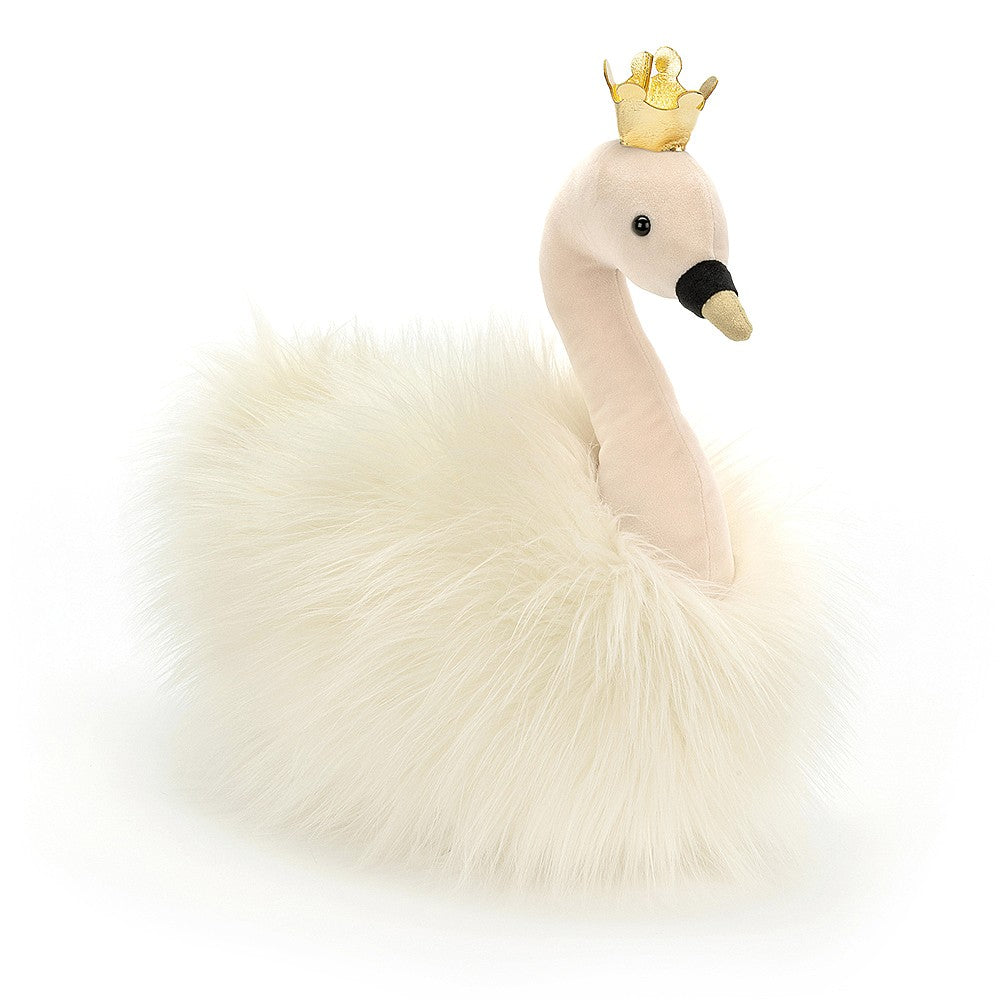 Fluffy Fancy Swan *DISCONTINUED* Stuffed Animals Jellycat  Paper Skyscraper Gift Shop Charlotte