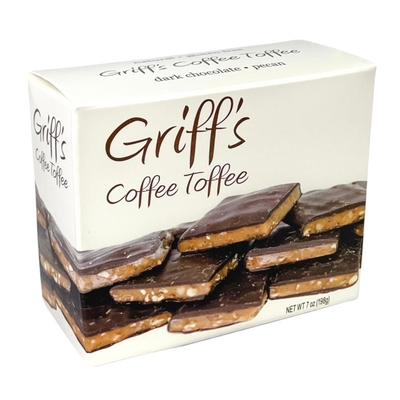 7oz Griffs Coffee Toffee Confectionery Chapel Hill Toffee  Paper Skyscraper Gift Shop Charlotte
