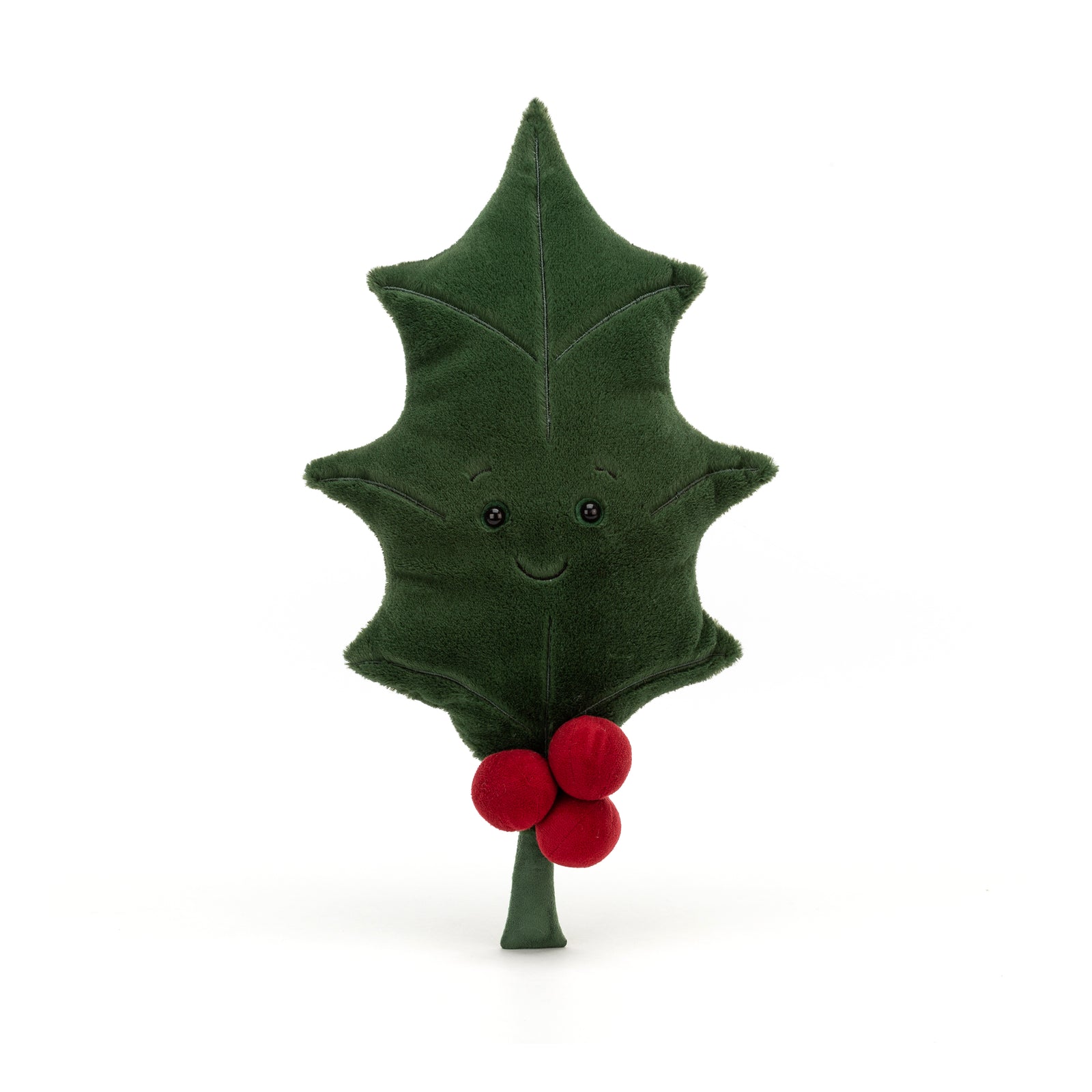 Amuseable Woodland Holly Leaf 16" Christmas Jellycat  Paper Skyscraper Gift Shop Charlotte