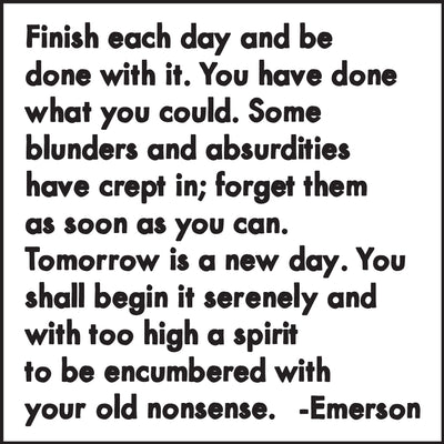 Magnet Emerson - Finish Each Day... Magnets quotable cards  Paper Skyscraper Gift Shop Charlotte