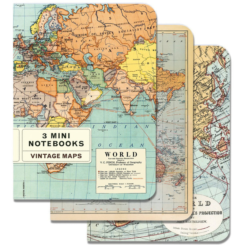 Buy your Mini Notebook Set World Maps at PaperSkyscraper.com