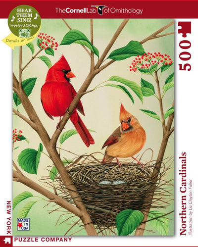 500 Piece Jigsaw Puzzle | Northern Cardinals Jigsaw Puzzles New York Puzzle Company  Paper Skyscraper Gift Shop Charlotte