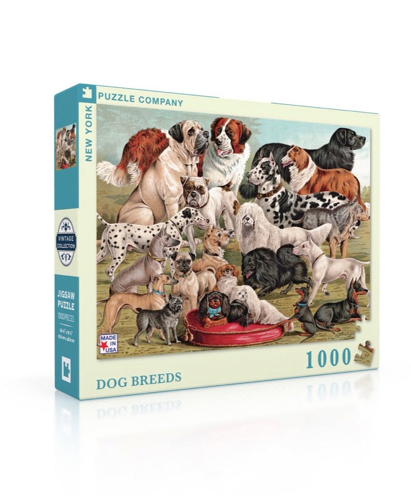 1000 Piece Jigsaw Puzzle Dog Breeds Paper Skyscraper