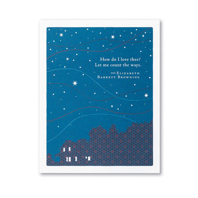 "How do I love thee?" | anniversary card Cards Positively Green  Paper Skyscraper Gift Shop Charlotte