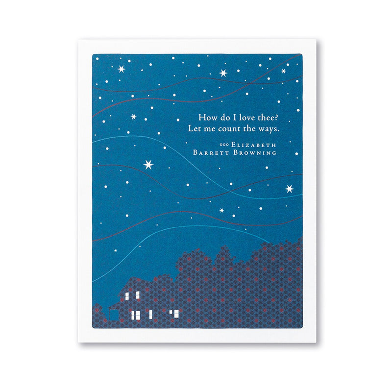 "How do I love thee?" | anniversary card Cards Positively Green  Paper Skyscraper Gift Shop Charlotte