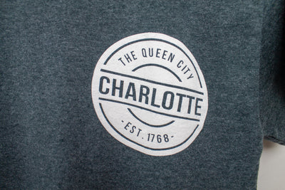 The Queen City Charlotte T-Shirts SMALL Apparel Anna Gelbach  Paper Skyscraper Gift Shop Charlotte