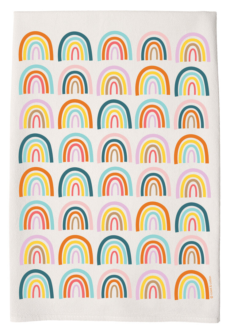 Rainbows Hand Towel Dishcloths Coast & Cotton  Paper Skyscraper Gift Shop Charlotte